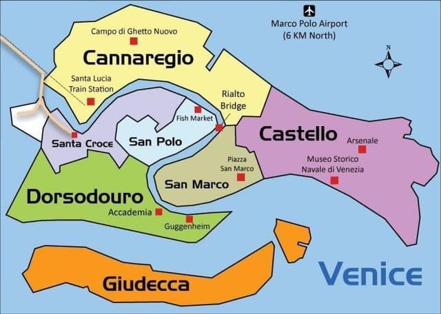 ヴェネツィアの周辺地図