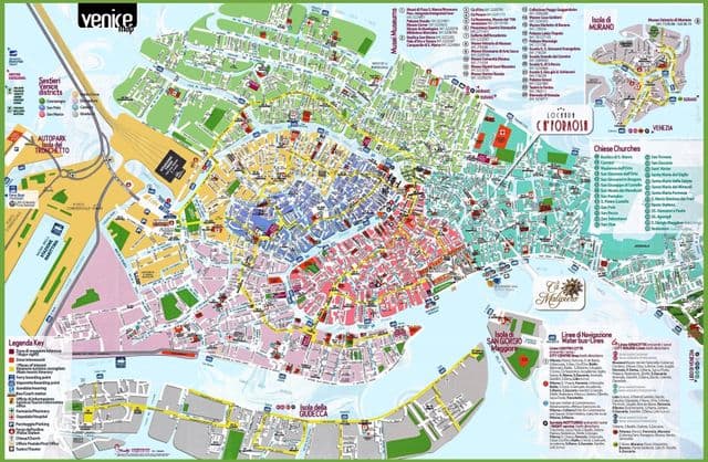 ヴェネツィアの道路地図