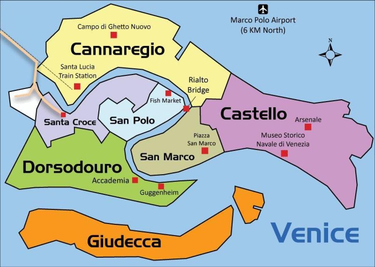 ヴェネツィアの周辺地図